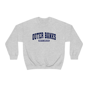Sudadera Oversize de Cuello Redondo para Mujer, con Estampado de Letras Outer Banks North Carolina, Hombros Caídos, Mezcla de Algodón Tejido, para Otoño - Product Image 2