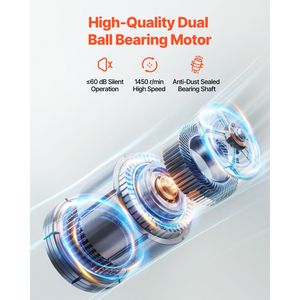 Ventilatore Industriale a Piantana da 18 Pollici con Altezza Regolabile 45.3-57.9 cm, Ventilatore da Pavimento a 3 Velocità per Hotel, Spina Tipo USA - Product Image 2