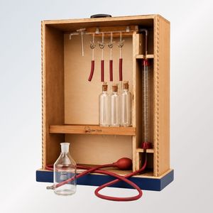 Appareil de distillation Orsat de laboratoire en verre borosilicaté avec coffret en bois et flacon de filtration – Équipement pédagogique - Product Image 2