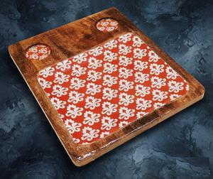 Plateau en bois émaillé imprimé au design élégant, plateau en bois, plateau émaillé, plateau imprimé à prix très raisonnable - Product Image 2
