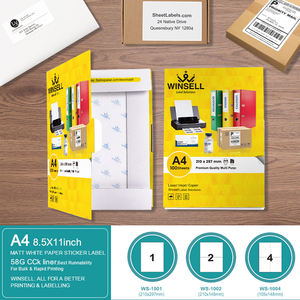 Etiquetas Adhesivas de Código de Barras Tamaño A4, Precortadas, 6 Etiquetas por Hoja A4 en Diferentes Tamaños - Product Image 4