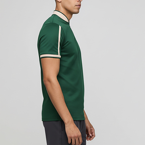Wholesale Price Solid Casual Wear Hip Hop for Shirt for Men Plus Size Breathable <b>Classic</b> Fit Quarter-Zipper Customizable - Product Image 1