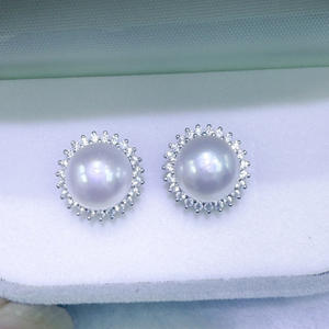 ต่างหูมุกน้ำจืดขนาดใหญ่ 9-10 มม. จากทะเลสาบภูเขาจูจี้ เงินแท้ 925 ดีไซน์เรียบง่าย ทันสมัย หรูหราเบาๆ - Product Image 2