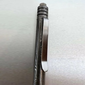 Bolígrafo de Acero de Damasco y Fibra de Carbono de Alta Resistencia, Bolígrafo Híbrido de Lujo con Mecanismo de Cierre a Presión, Bolígrafo Profesional para Ejecutivos, para Firmas - Product Image 4