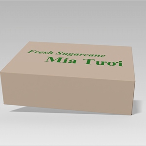 Custom Printed Eco-Friendly Corrugated Carton Box Handle for Fresh Sugarcane Agricultural Export Packaging Vietnam Supplier - Product Image 1