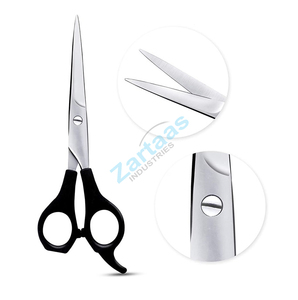 Ciseaux de manucure professionnels en acier inoxydable, lame en acier, manche en acier, bord droit tranchant, pour droitiers, durables, pour le soin des cuticules - Product Image 1