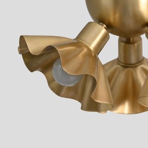 Plafonnier moderne en laiton, design à bord festonné, pour salon intérieur, luminaires légers - Product Image 4