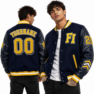 Chaqueta Varsity para Hombre, Estilo Y2K, Chaqueta Bomber con Letras Bordadas y Parches de Chenilla, Proveedor Mayorista OEM, Personalizada - Product Image 1