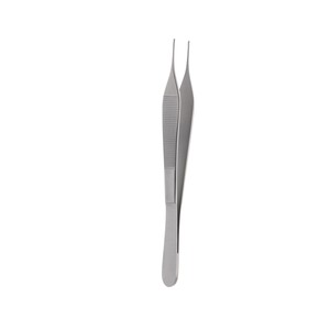 Pince à tissus Adson 1x2 en acier inoxydable, forceps chirurgical pour la préhension précise des tissus, la suture, l'utilisation dentaire et médicale - Product Image 1
