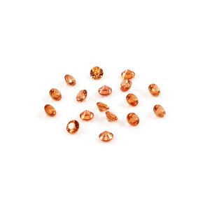 แซฟไฟร์สีส้มธรรมชาติแบบไม่ผ่านการปรับแต่ง ขนาด 2 มม. แซฟไฟร์สีส้มธรรมชาติทรงกลมเจียระไนสำหรับทำเครื่องประดับ - Product Image 2