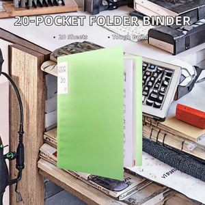 Carpeta Portafolio de PVC Sam Sm2061 con 20 Bolsillos, Fundas y Protectores de Hojas para Almacenamiento de Documentos - Product Image 2