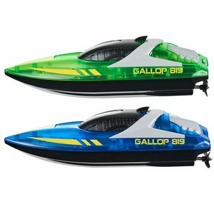 Set di 2 Barche da Corsa RC 2.4GHz con Luci LED, Velocità 12 km/h, Telecomando, 4 Batterie Ricaricabili per Piscine e Laghi - Product Image 4