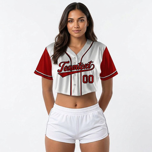 Top Corto Deportivo de Dos Colores para Mujer, Sublimación, Impresión por Transferencia, Bordado Personalizado, Nombre del Equipo, Número - Product Image 5