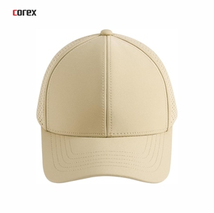 Gorra de Béisbol de 6 Paneles con Corte Láser Color Caqui, Malla Transpirable, Bordado 3D, Botón Ajustable, Unisex, para Viajes al Aire Libre, Primavera, 100% Poliéster - Product Image 2