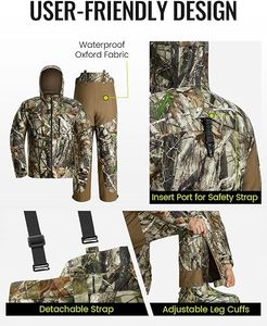 Ensemble veste et pantalon de chasse camouflage pour homme, vêtements d'extérieur softshell respirants, vêtements d'automne - Product Image 5