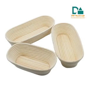 Cesta ovalada de ratán natural antiadherente y ecológica para fermentar masa con forro para masa madre (Vietnam) - Product Image 5