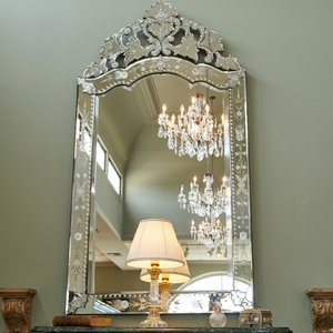 Miroir décoratif baroque vénitien élégant |   Miroir mural en verre de style antique de luxe pour la décoration intérieure de la chambre, de l'hôtel et de la maison - Product Image 1