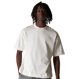 Men Heavyweight Blank T Shirt <b>Neutral</b> Oversized Cotton Short Sleeve Crew Neck Casual Plain Tee Wholesale OEM - Product Image 5