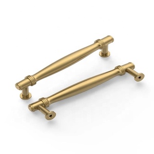 Trending <b>Brass</b> Bar <b>Pull</b> Handle Nickel Finished Minimalist Style Furniture Hardware Kitchen Cabinet <b>Pull</b> Bathroom Bedroom Handle - Product Image 5