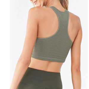 New Arrival Breathable <b>Tank</b> <b>Top</b> Womens Crop rib fabric <b>Tank</b> <b>Top</b> Workout Running Sports Bra Fitness USA Size Women For <b>Tank</b> <b>Top</b> - Product Image 3