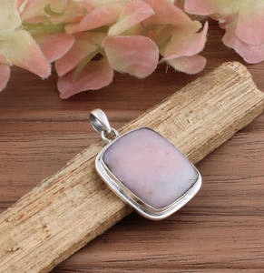 Pendentif en opale rose naturelle en gros, argent sterling 925, charme en pierre précieuse rose, bijoux, fabricant, prix de gros, directement de l'usine - Product Image 6