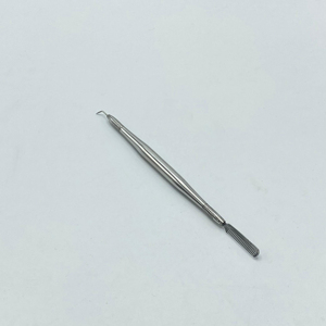 Herramienta de levantamiento de cejas de metal plateado KAAMIR INSTRUMENTS al por mayor, separador de pestañas de precisión con agarre acanalado, calidad profesional para salón - Product Image 2