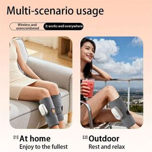 Wholesale Latitude Soft Comfortable Fabric Air Compression Leg Massager <b>Heating</b> Vibration <b>USB</b> Rechargeable Wireless Remote - Product Image 3
