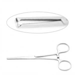 Pinzas Kocher Ochsner Rectas de 160 mm y 185 mm, Pinza Ochsner Quirúrgica Hemostática con Dientes, Pinzas para Arterias de Acero Inoxidable - Product Image 1