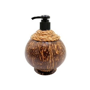 Sustainable Coconut Shell Liquid Soap Dispenser <b>Natural</b> Home Product - Product Image 1