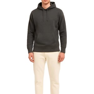 Sudadera con capucha Essentials 1.1 de otoño, informal, lisa, con logo personalizado, con cremallera, teñida, de secado rápido, corte refinado, básicos de alta gama. - Product Image 1