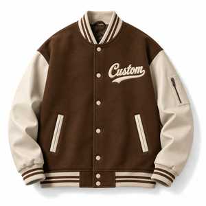 <b>Men's</b> Athletic Letterman <b>Jacket</b> Lightweight Baseball Style <b>Jacket</b> for Outdoor Use - Product Image 2