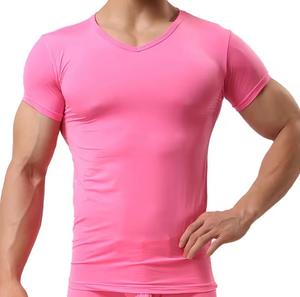 <b>Men's</b> Short Sleeve O-Neck Jersey Fabric Breathable <b>Sequin</b> Embroidery Regular Fit Casual 100% Cotton Sweater 220g - Product Image 3