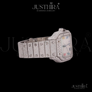 Reloj de Cuarzo con Diamantes Moissanite de Excelente Calidad para Hombre, Correa de Acero Premium, Reloj de Pulsera para Negocios, Suministro Disponible en Todo el Mundo - Product Image 6
