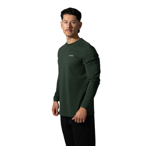 Men's <b>Black</b> O-Neck <b>Long</b> Sleeve <b>T</b>-<b>Shirt</b> Polyester/Cotton Blend Breathable Quick Dry Logo Design Regular Fit Casual Daily Wear - Product Image 3