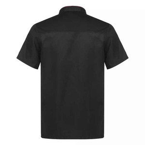 Chaqueta de Chef Unisex de Alta Calidad, Doble Botonadura, Manga Corta, Algodón y Poliéster, Uniforme de Cocina, Tela Tejida, Accesorios para Restaurante - Product Image 1