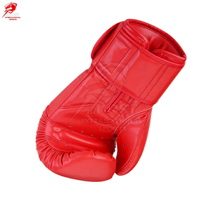 Guantes de Boxeo Rojos de Cuero Personalizados de 12 oz, Guantes de Combate con Cierre de Velcro para Entrenamiento de MMA, Fitness y Deportes - Product Image 4