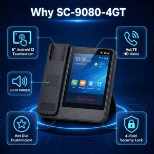 SC-9080-4GT 8" <b>Android</b> 12 4G LTE Fixed Wireless Phone Tactile Touch Capacitive HD Screen VoLTE SMS Loud Ringer Office Phone - Product Image 1