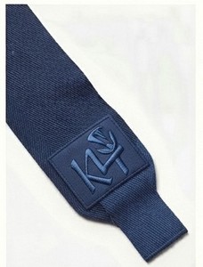 Bande de soutien pour poignet en cachemire bleu marine KLT, antidérapante, réglable avec fermeture auto-agrippante pour la musculation et le fitness professionnel - Product Image 3