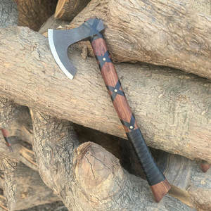 Hacha de Camping de Grado Industrial para Exteriores con Mango de Madera y Cabeza de Acero de Alta Calidad, Adecuada para Supervivencia, Bushcraft y Corte de Leña - Product Image 2