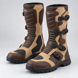 Bottes de moto longues, chaussures de course durables, chaussures de moto intégrales, chaussures de moto renforcées et protectrices - Product Image 1
