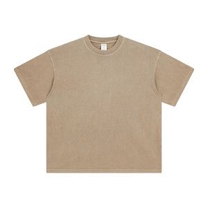 Wholesale Custom <b>Y2K</b> Streetwear Oversized 100% Cotton Knitted T-<b>Shirt</b> Acid Wash 250 Gsm Heavyweight Breathable High Quality - Product Image 4