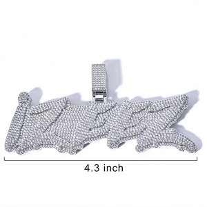 Collar con Colgante de Nombre Personalizado en Plata 925 con Incrustaciones de Diamantes Moissanite para Hombre, Joyería Ligera de Lujo Estilo Hip Hop y Streetwear, Regalo - Product Image 6