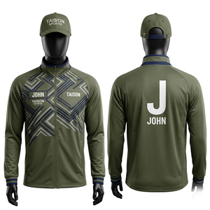 Premium 220 GSM Polyester Interlock Netball Training <b>Jacket</b> Black <b>Grey</b> Teal Panel Design Custom Print Logo - Product Image 3