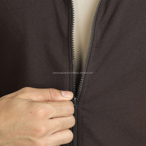 Nardon Apparel's High Quality 330 Gram <b>Weight</b> Autumn Winter Solid Full-Zip Hoodie <b>Stand</b> Collar Custom Logo High Street Style - Product Image 4