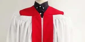Casulla Roja Vintage para Sacerdote, Pastor, Celebrante, Túnica Transpirable para Hombre, Venta al por Mayor OEM ODM - Product Image 2