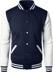 OEM varsity bomber jackets with embroidery patches, wholesale letterman <b>coats</b> for schools, sports clubs and college teams - Product Image 1