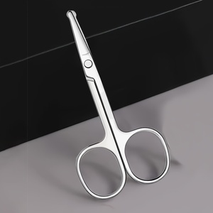 Professional Nose Hair <b>Scissors</b> German Stainless Steel Safety Tip Facial Hair Eyebrow <b>Mustache</b> Trimming Grooming Beauty Tool - Product Image 3