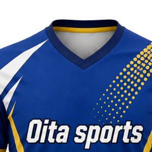 Uniforme de Voleibol Sublimado Azul Rey y Amarillo, Conjunto de Camiseta de Manga Corta y Pantalones Cortos, Ropa Deportiva para Equipos, Ropa para Partidos Atléticos, Personalizable - Product Image 4
