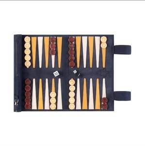 Jeu de backgammon en cuir durable de haute qualité personnalisé avec logo sur mesure - Jeu de voyage en plein air - Product Image 2
