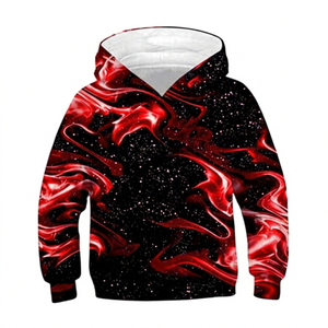 Sweat-shirt à capuche pour homme de haute qualité, personnalisé OEM, imprimé galaxie, coupe classique, tricoté, décontracté, pour l'automne, respirant, en polyester - Product Image 4